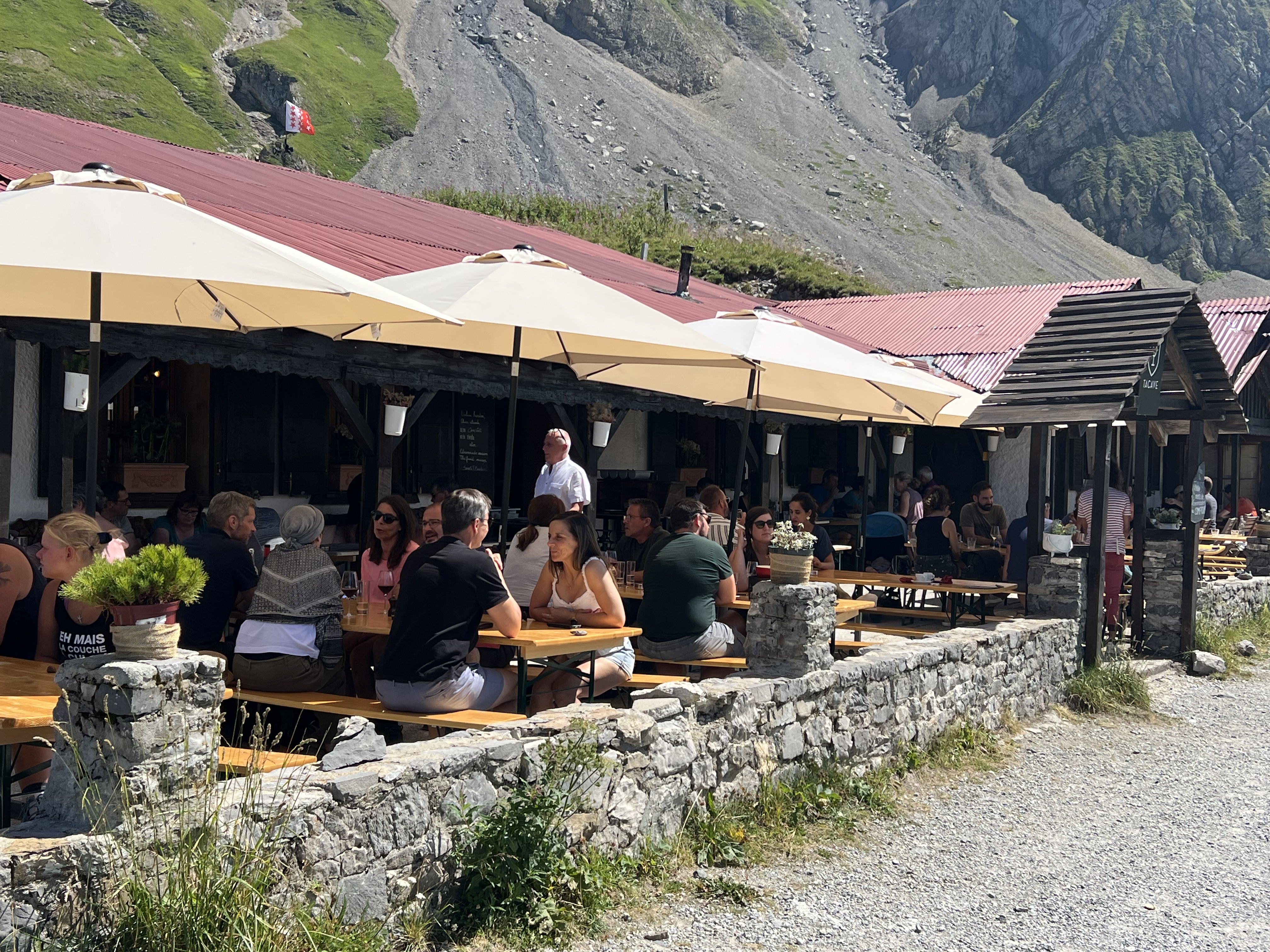 Terrasse de l'auberge